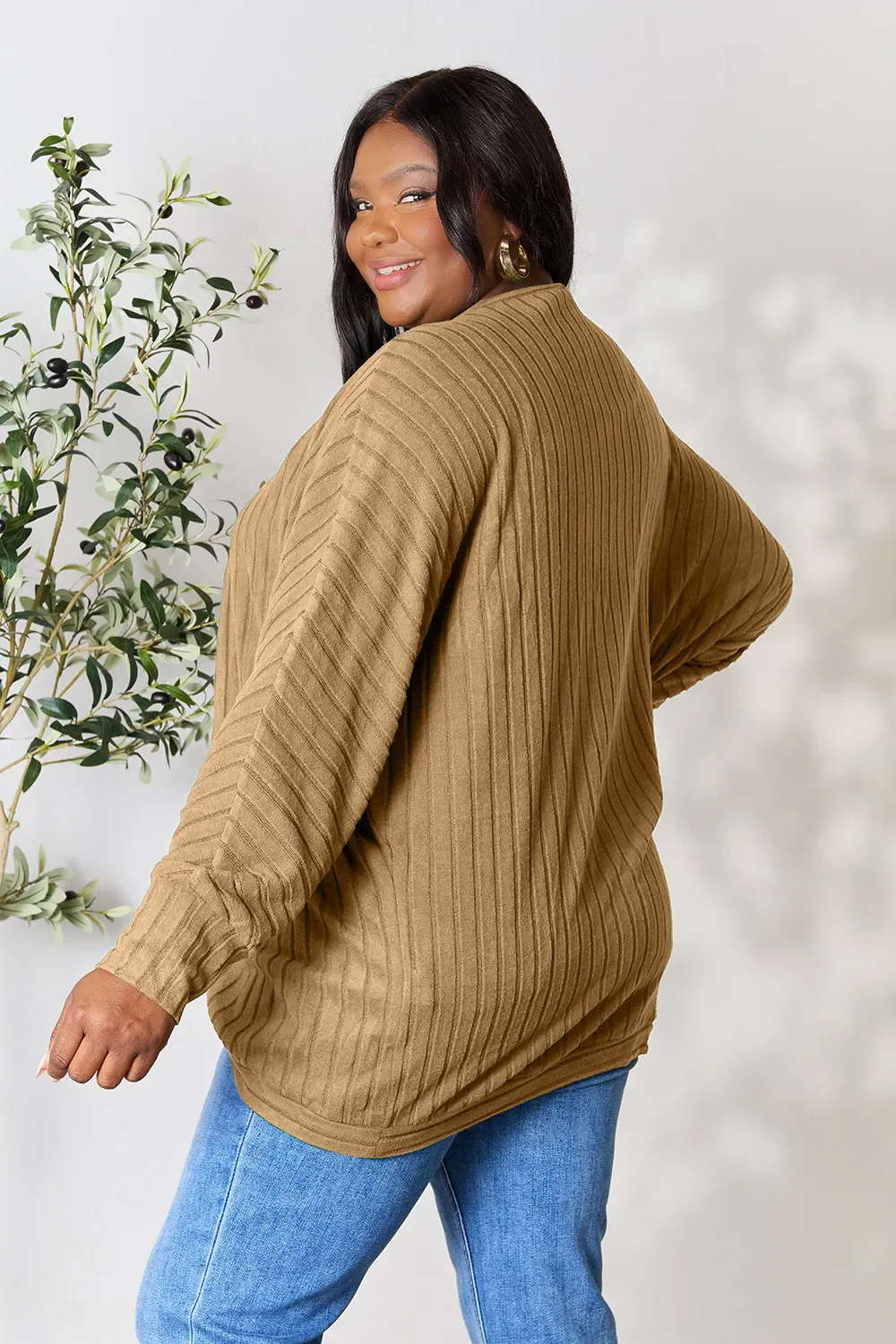 Basic Bae Full Size Ribbed Cocoon Cardigan - Image 13