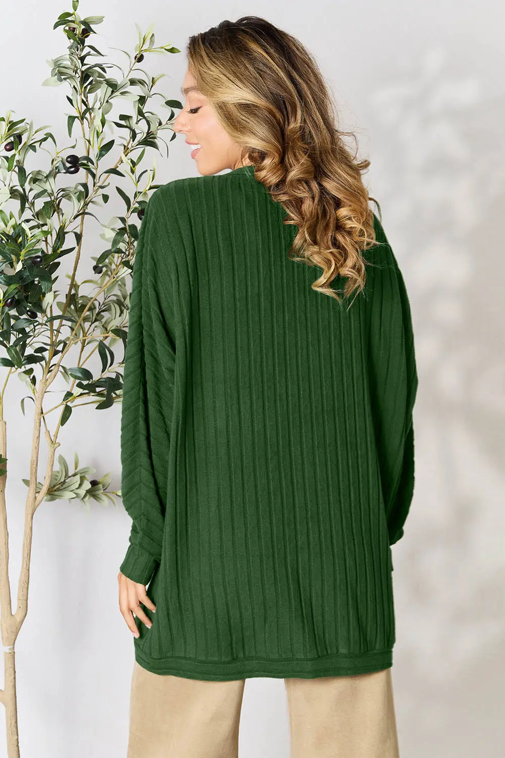 Basic Bae Full Size Ribbed Cocoon Cardigan - Image 24