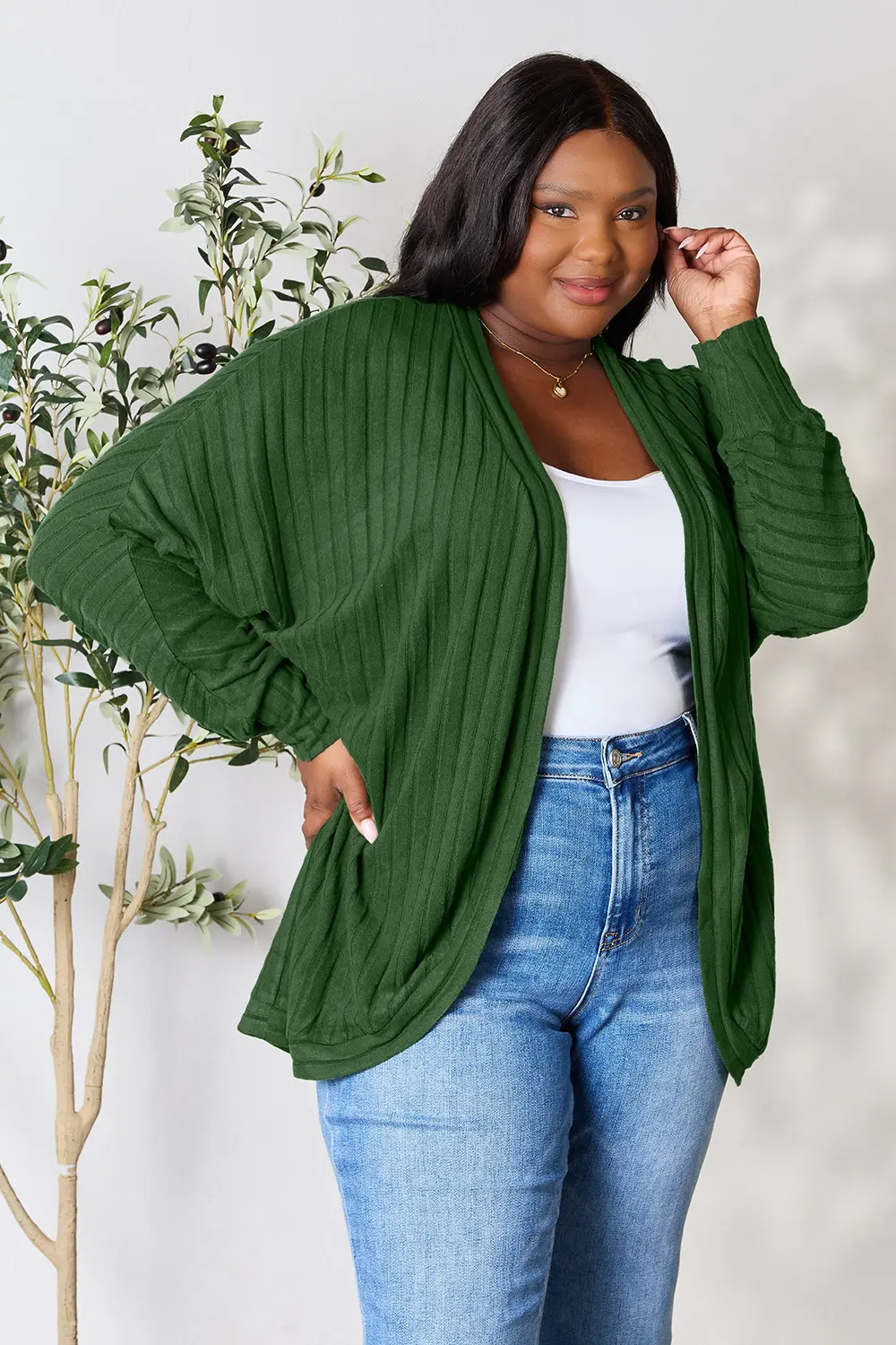 Basic Bae Full Size Ribbed Cocoon Cardigan - Image 25