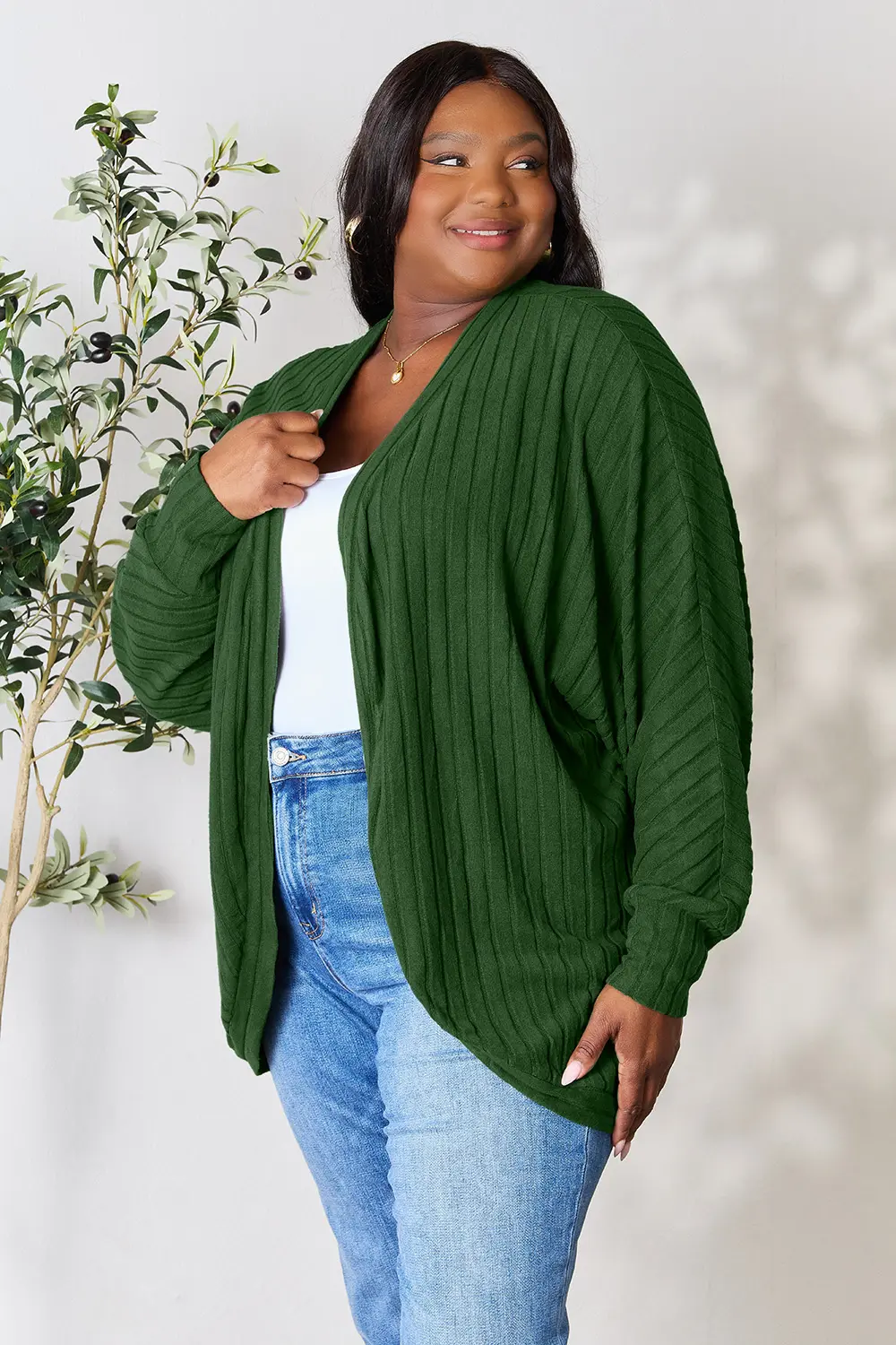 Basic Bae Full Size Ribbed Cocoon Cardigan - Image 26
