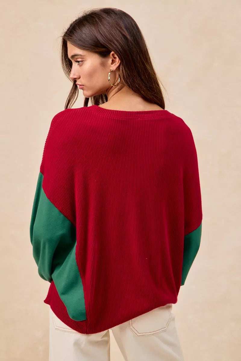 BiBi Christmas Theme Tree Embroidered Sweater - Image 15