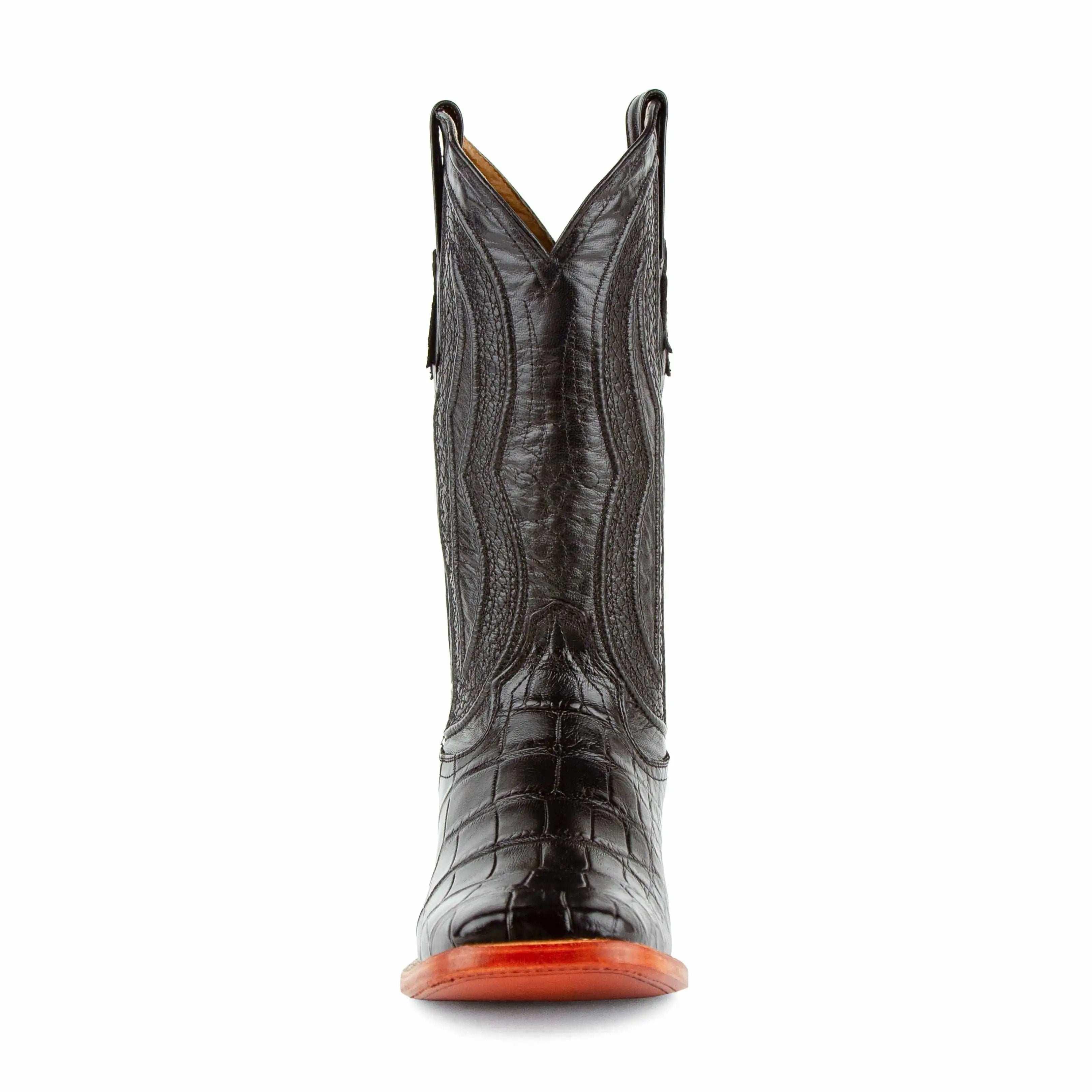 Ferrini Stallion American Alligator Black Mens Boot - Image 4