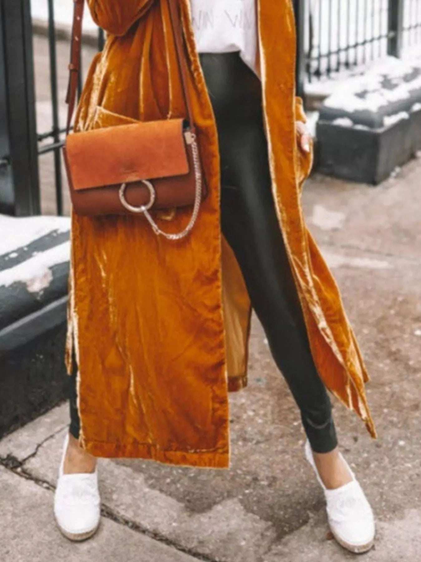 Open Front Long Sleeve Longline Cardigan - Image 25