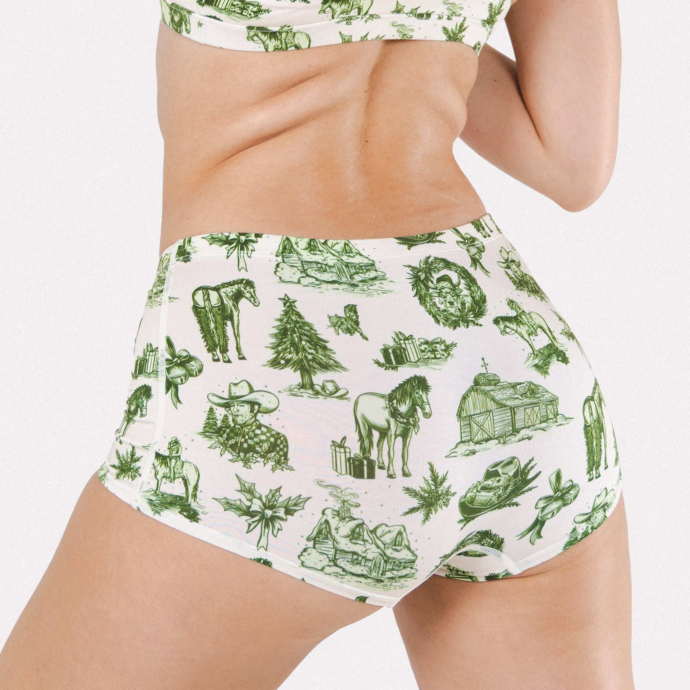 The Western Wonderland | Western Toile Modal Boyshort Underwear - Image 4