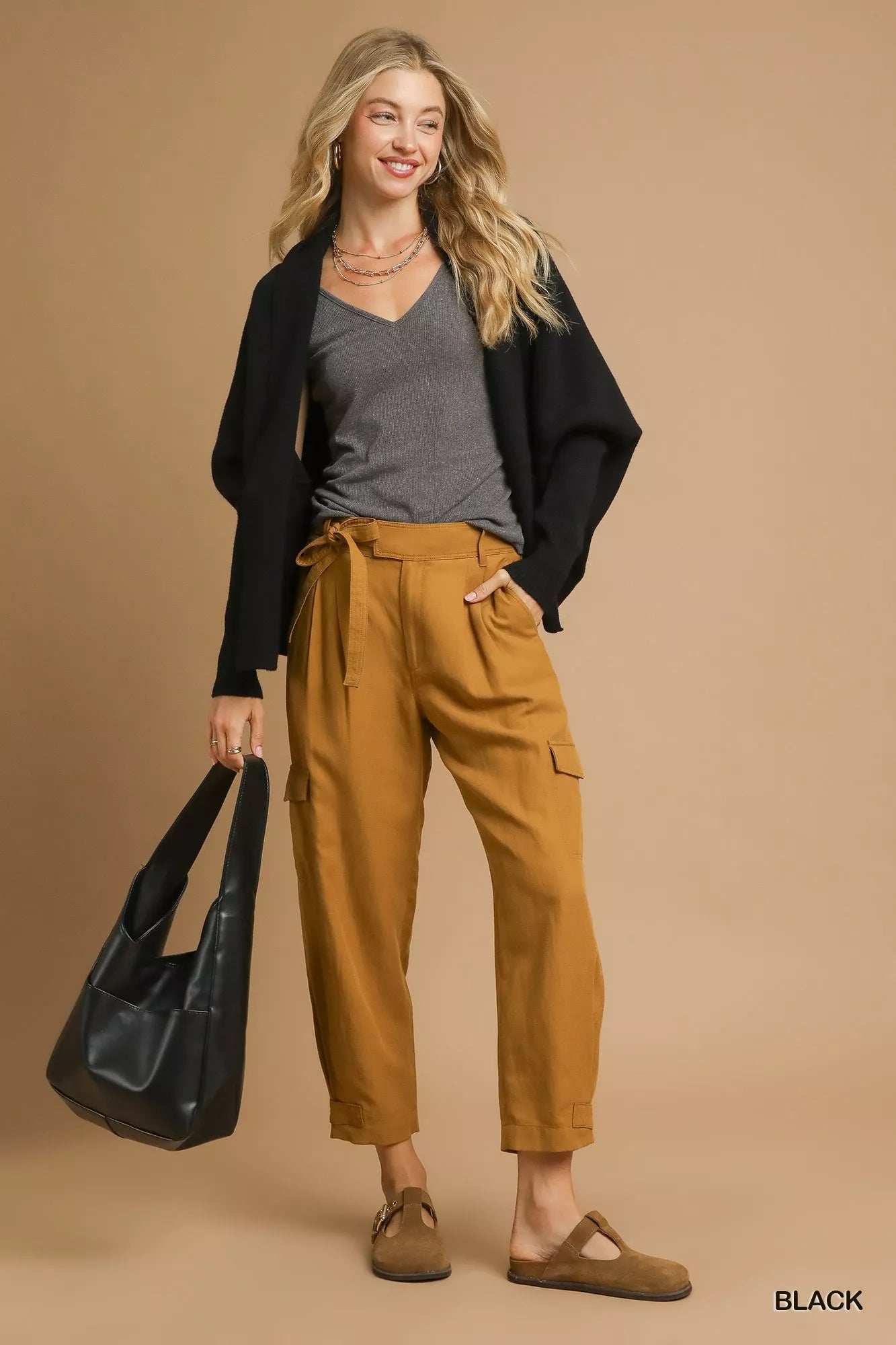 Umgee Open Front Cardigan with Front Pockets - Image 3